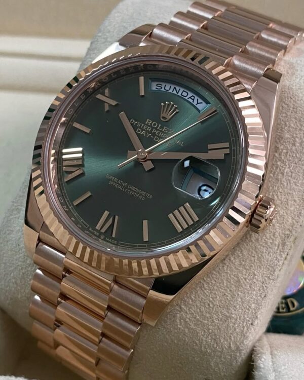 ROLEX DAYDATE ROSE YEŞİL - Görsel 2