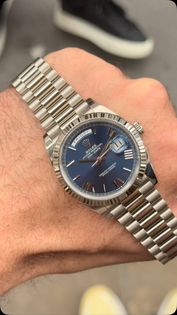 ROLEX Day-Date silver mavi - Görsel 3