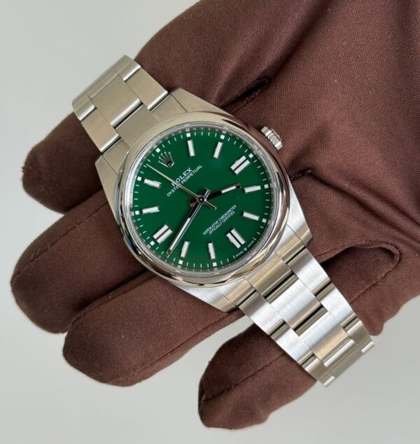 ROLEX oyster yeşil silver