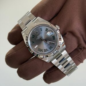 ROLEX Detajust silver gri