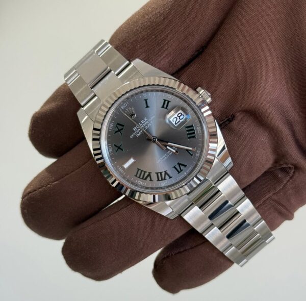 ROLEX Detajust silver gri